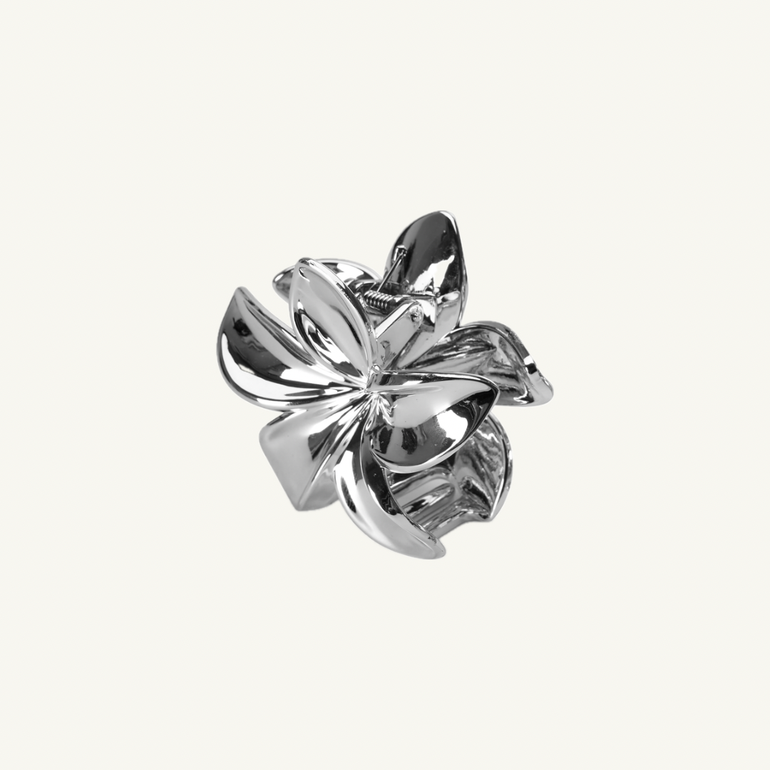Silver Blossom Hair Clip